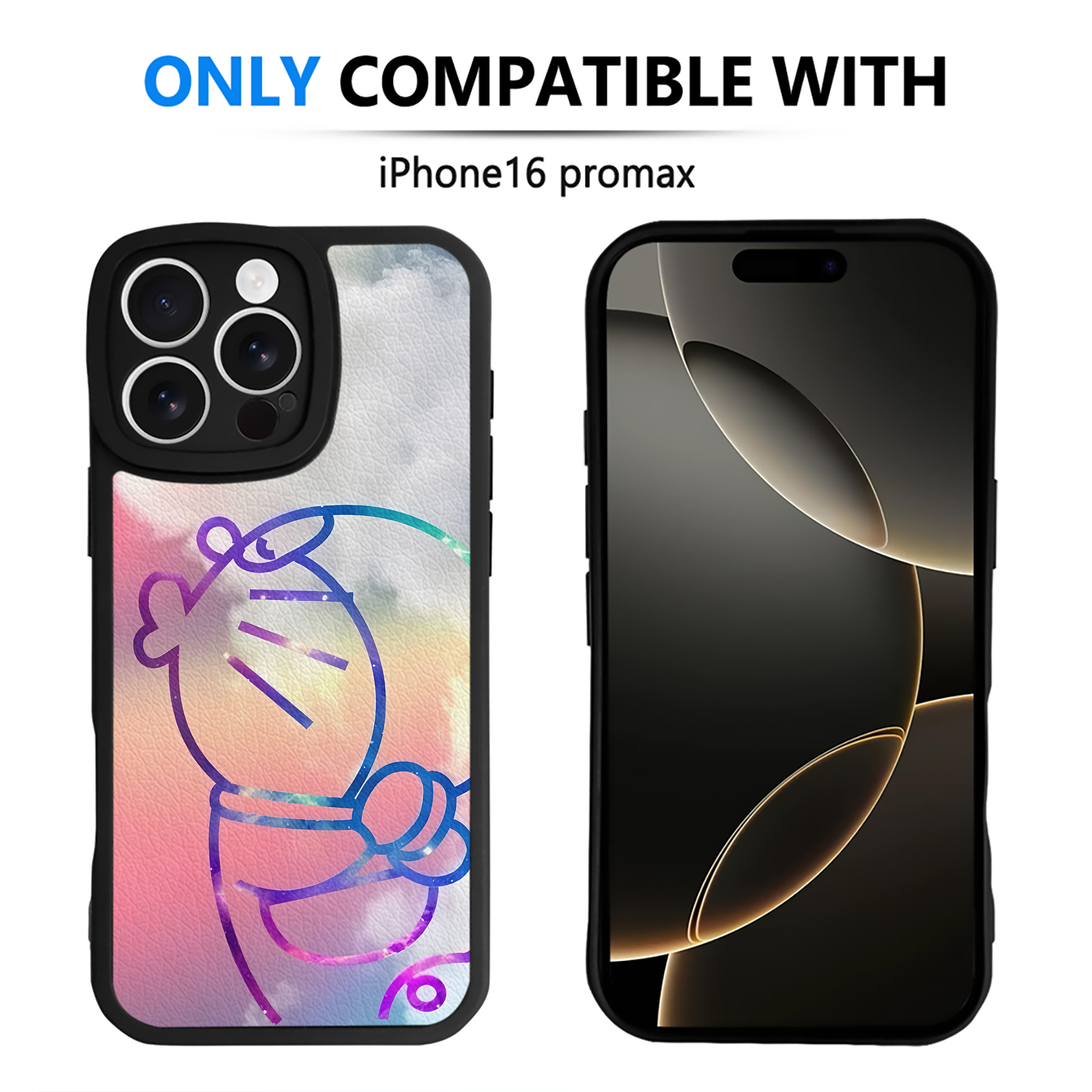 （画像用） ドラえもん Doraemon 【iPhone 16シリーズ対応】シリコンスマホケース（レザー調） 材質：シリコン